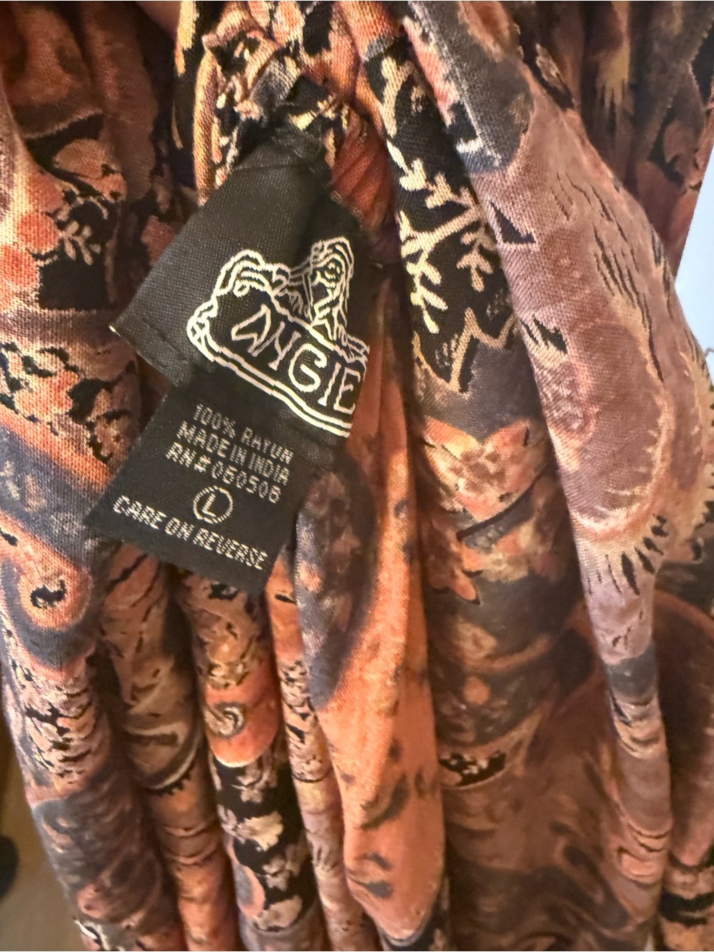 Angie Brown Paisley V-Neck Maxi Dress - Picture 5 of 5
